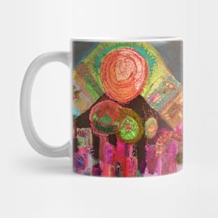 Contrasting Variations in Pink and Green Mug